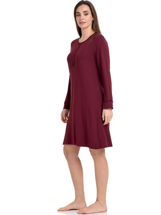 Zen by Daisy Winter Damen Nachthemd Burgundisch Zen by Daisy Winter Damen Nachthemd Burgundisch