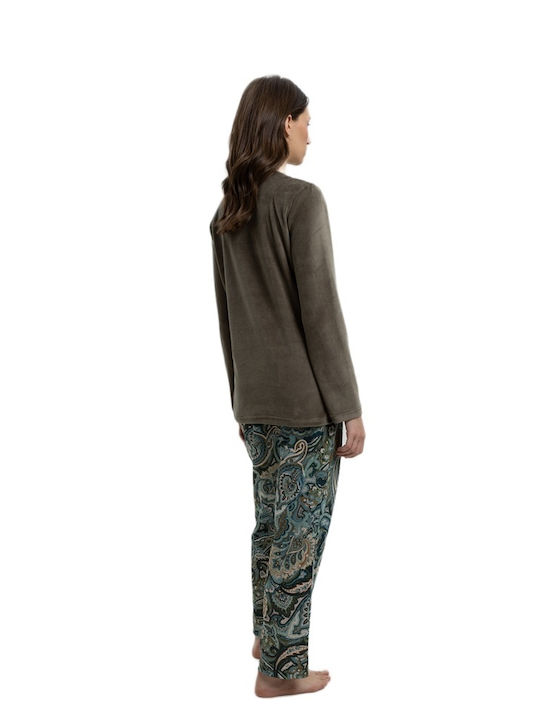 Giota Winter Women's Pyjama Set Olive