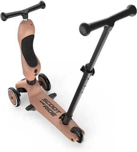 Scoot & Ride Kids Scooter 3-Wheel with Seat Mocha
