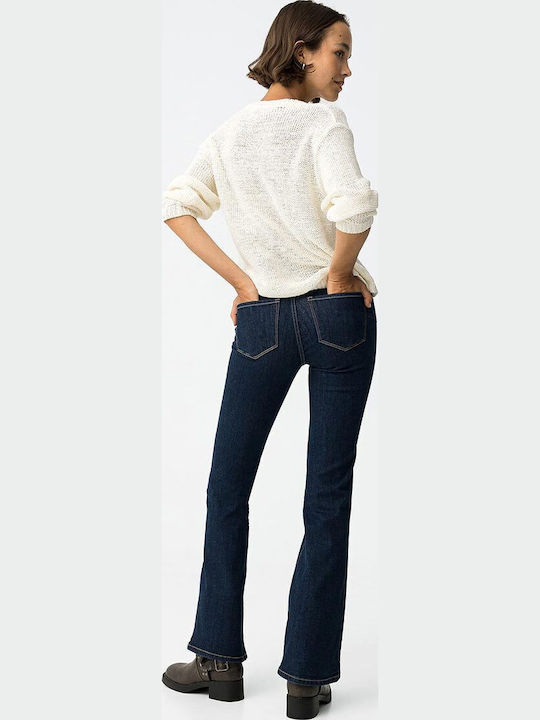 Γυναικείο Jean Παντελόνι Καμπάνα Push Up σε Bootcut Εφαρμογή Dark Blue