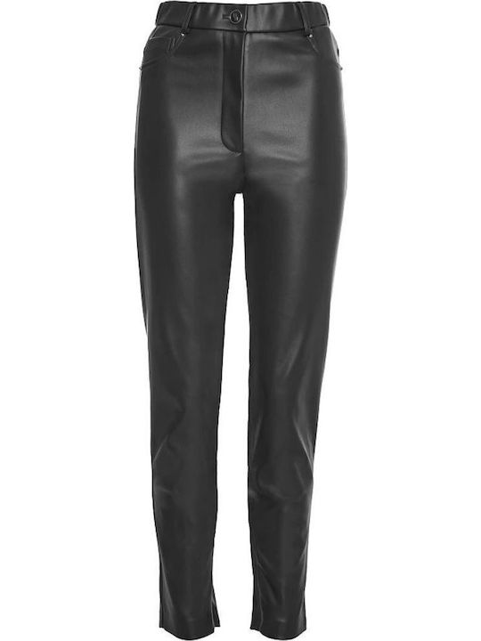 Women's Fabric Trousers Regular Fit Black
