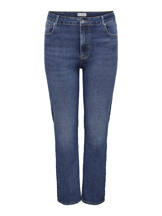 Hoch tailliert Damenjeans in Lockerer Passform Blue