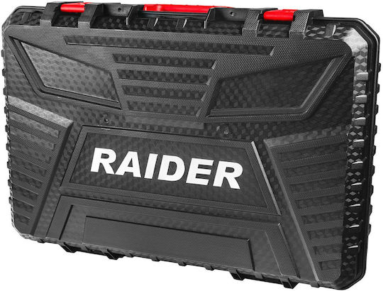 Raider 030255 Set Angle Wheel & Drill Driver & Impact Driver 20V with 2 Batteries 2Ah and Case