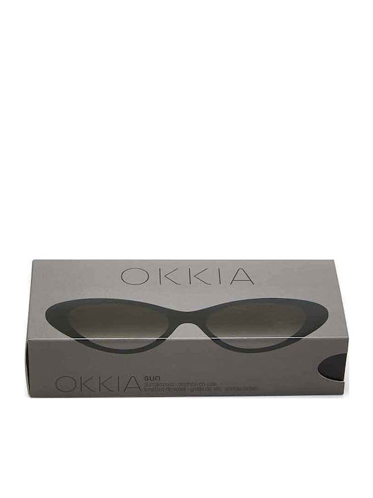 Okkia Unisex Sunglasses with Black Frame and Black Lens OK029BK