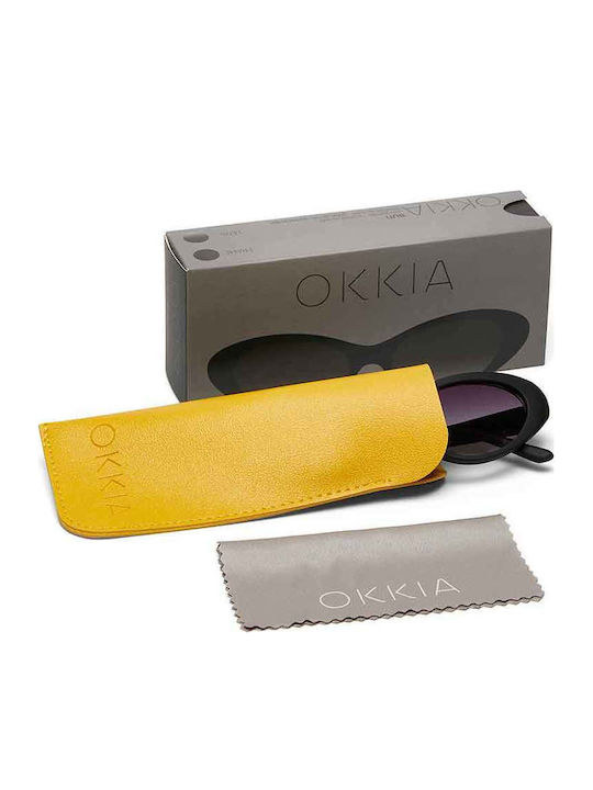 Okkia Unisex Sunglasses with Black Frame and Black Lens OK029BK