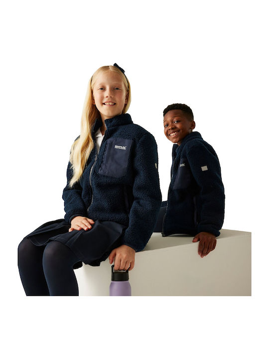 Kids Cardigan Fleece Navy Blue