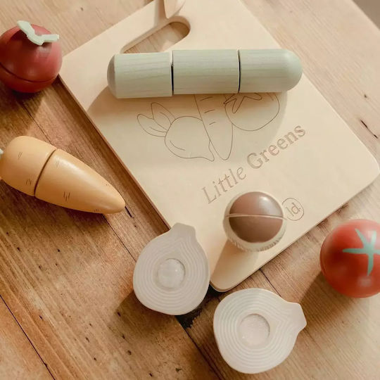 Cutting Board with Wooden Vegetables for Ages 2+ 8pcs LD2505