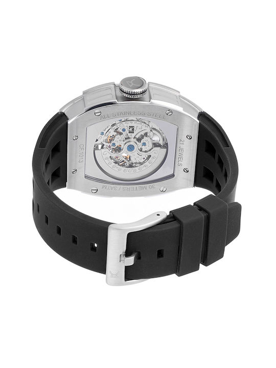 Pierre Cardin Herrenuhr 43mm Automatisch mit Schwarz Metallarmband