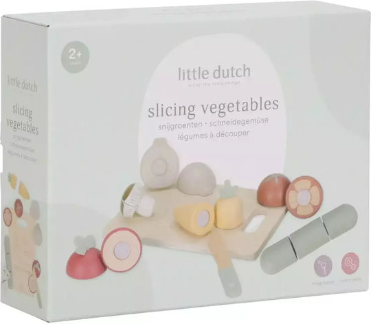 Cutting Board with Wooden Vegetables for Ages 2+ 8pcs LD2505