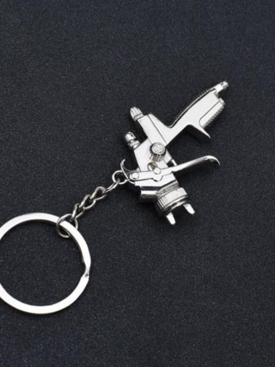 Μπρελόκ Ασημένιο Εργαλείο Πιστόλι Βαφής Silver Tool Keychain Paint Gun Molfs