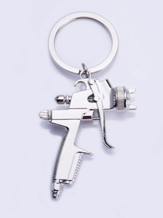 Μπρελόκ Ασημένιο Εργαλείο Πιστόλι Βαφής Silver Tool Keychain Paint Gun Molfs