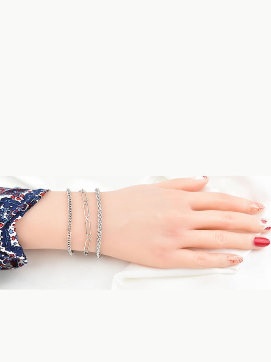 Goldjewels Chain Hand made of Stainless Steel Thin Thickness 3mm and Length 18cm