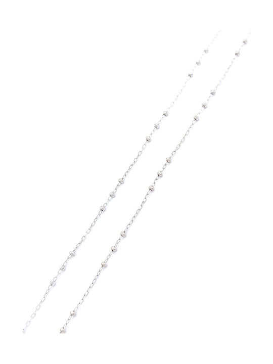 PS Silver Ασημένια Αλυσίδα Λαιμού Λεπτή Πάχους 1.65mm και Μήκους 90cm