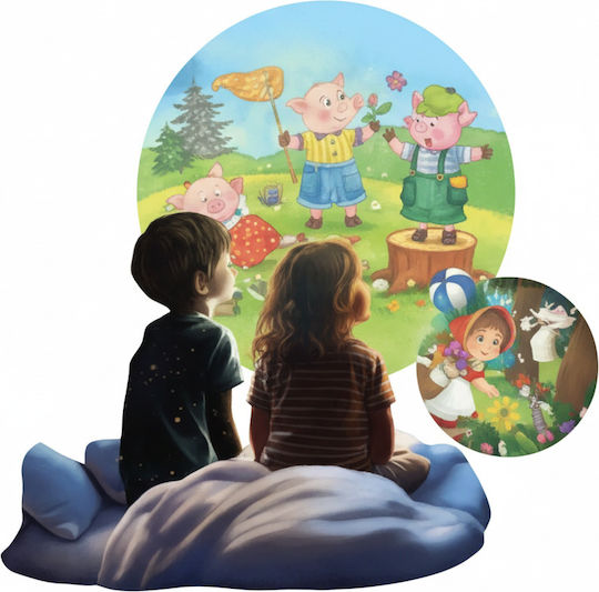 Hellenic Ideas Sleep Toy Fairytale Projector (Greek Language) with Music for 36++ Months