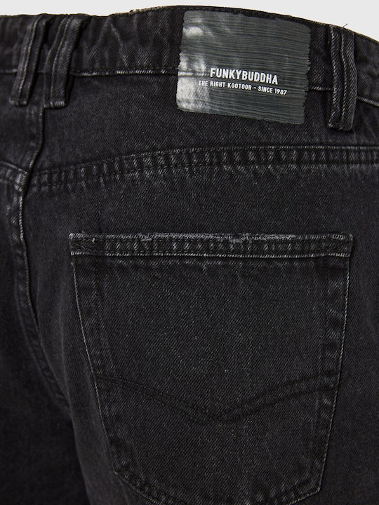 Men's Jeans Pants with Loose Tapered Fit Black