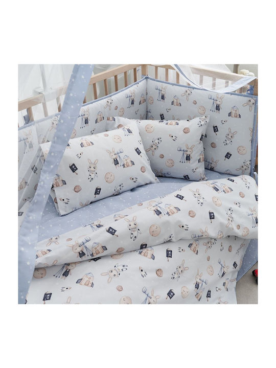 Vesta Home Astra Βρεφικό Κουβερλί Βαμβακερό Γαλάζιο 120x160cm