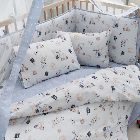 Vesta Home Astra Детско Одеяло Памучно Светлосиньо 120x160см Vesta Home Astra Детско Одеяло Памучно Светлосиньо 120x160см
