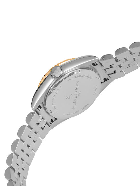 Pierre Cardin Tone Women's Watch with Silver Metal Bracelet