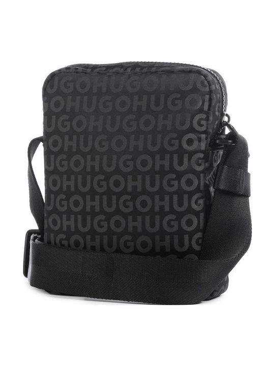 Ethon Herren Schulter / Crossbody Tasche Schwarz