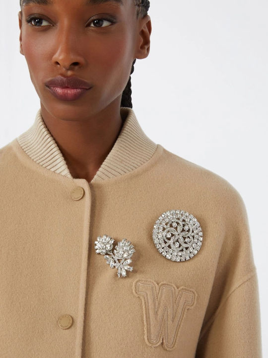Weekend Maxmara Καρφίτσα Λουλούδι από Ασήμι