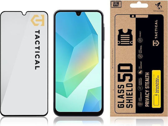 Tactical 5D 0.33mm Full Glue Privacy Tempered Glass Black (Galaxy A16)