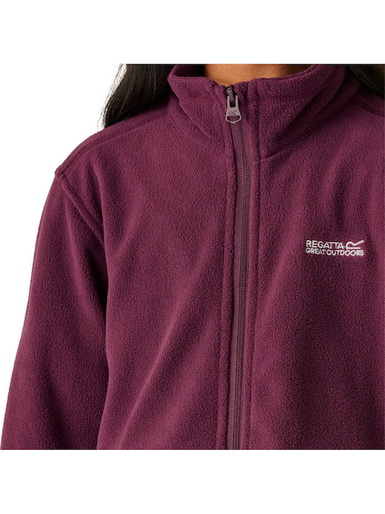 Kids Cardigan Fleece Burgundy