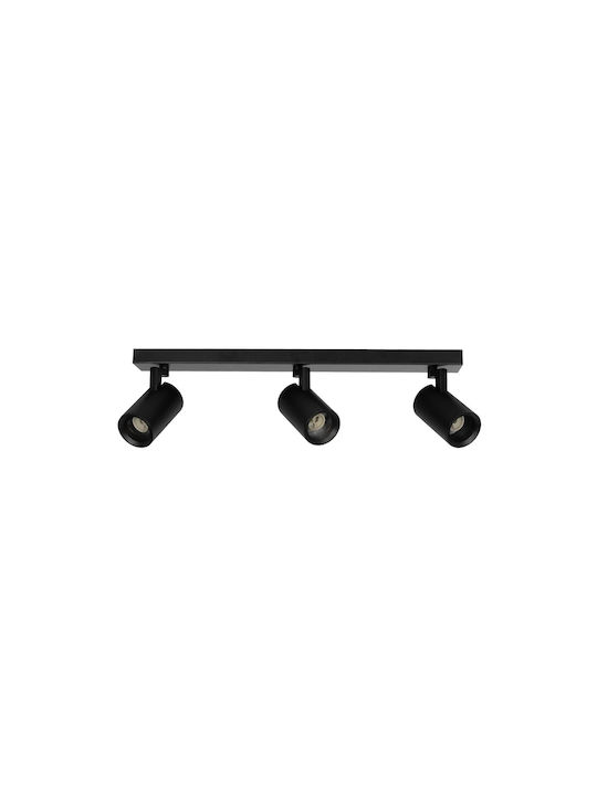 kelvo Triple Spot with Socket GU10 in Black Color