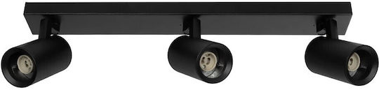 kelvo Triple Spot with Socket GU10 in Black Color