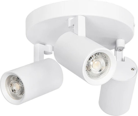 kelvo Triple Spot with Socket GU10 in White Color