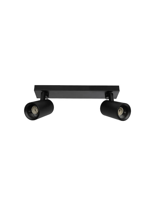 kelvo Double Spot with Socket GU10 in Black Color