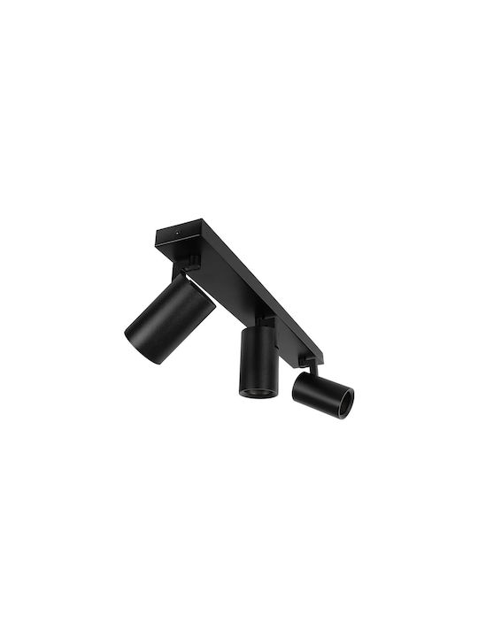 kelvo Triple Spot with Socket GU10 in Black Color