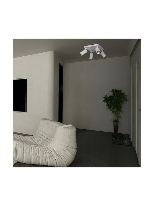 kelvo Spot with 4 Lights and with Socket GU10 in White Color