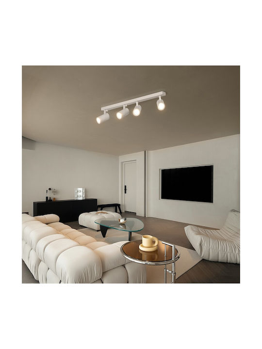 kelvo Spot with 4 Lights and with Socket GU10 in White Color