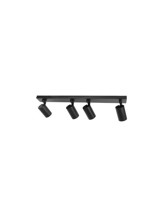 kelvo Spot with 4 Lights and with Socket GU10 in Black Color