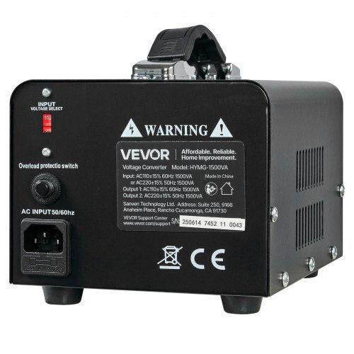 Vevor SXDYZHQSD110XHT37001V2 Transformator de la 220V la 110V 1500VA