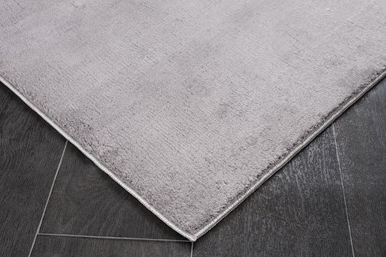 Anti-slip Rug Rectangular Furry Grey