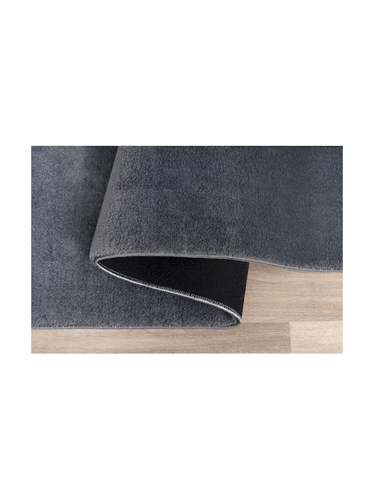Anti-slip Rug Rectangular Furry Charcoal