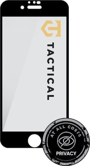 Tactical 5D 0.33mm Full Glue Privacy Tempered Glass Μαύρο (iPhone SE 2022 / 2020 / 8 / 7)