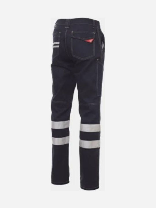 Payper Worker Reflex Reflektierend Arbeitshose Marineblau aus Baumwolle