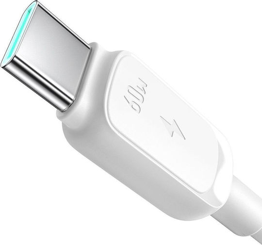Joyroom USB 2.0 Cable USB-C male - USB-C 60W Λευκό 1.2m S-A14