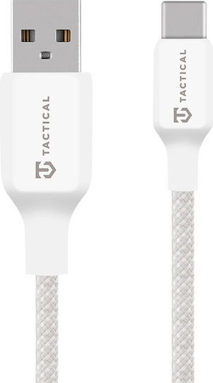 Tactical Braided USB 2.0 Cable USB-C male - USB-A 60W White 2m (57983126583)