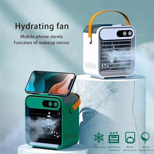 F80 Mini Desktop Fan Rechargeable Mist Diffuser 5w White