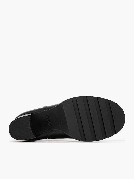Nealle Damen Chelsea Stiefeletten mit Hohem Absatz Schwarz