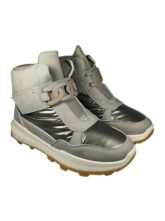Stiefeletten Damen mit Pelz Beige