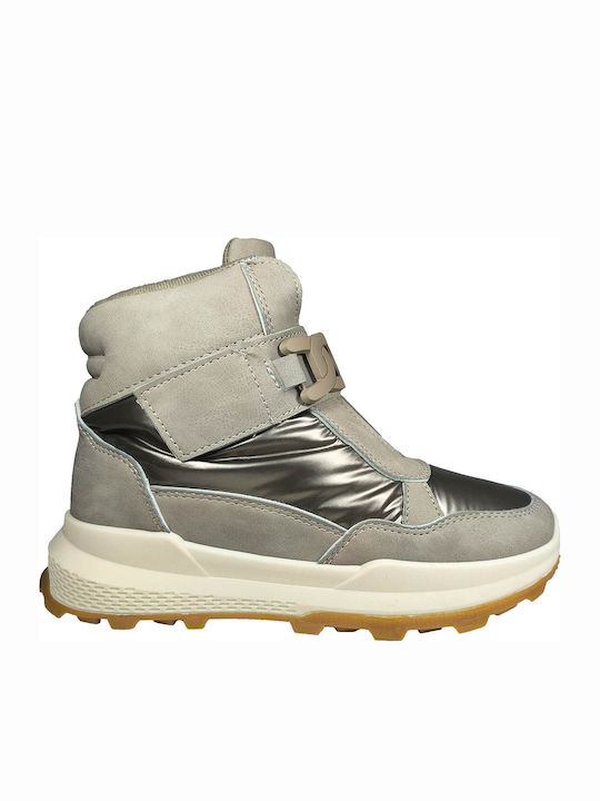 Stiefeletten Damen mit Pelz Beige