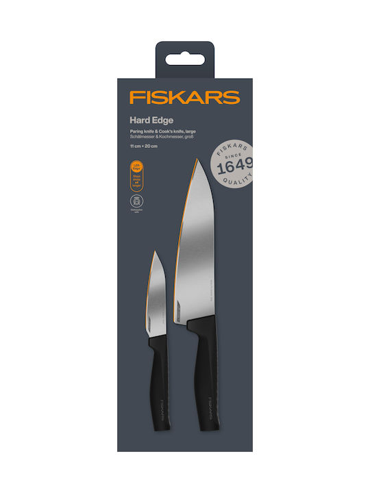 Fiskars Hard Edge Σετ Μαχαίρια από Ανοξείδωτο Ατσάλι 2τμχ