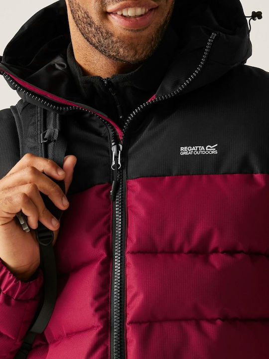 Μπουφάν Puffer Αδιάβροχο Dark Maroon