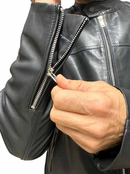 Leather Jacket Biker Black