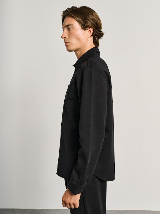 Μακρυμάνικo Overshirt Μαυρο