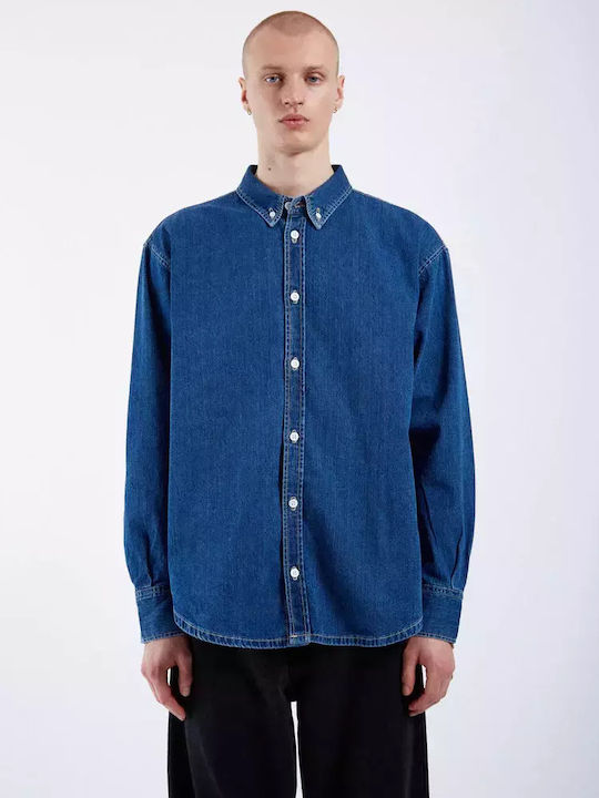 Langärmlig Jeans Hemd Mid Retro